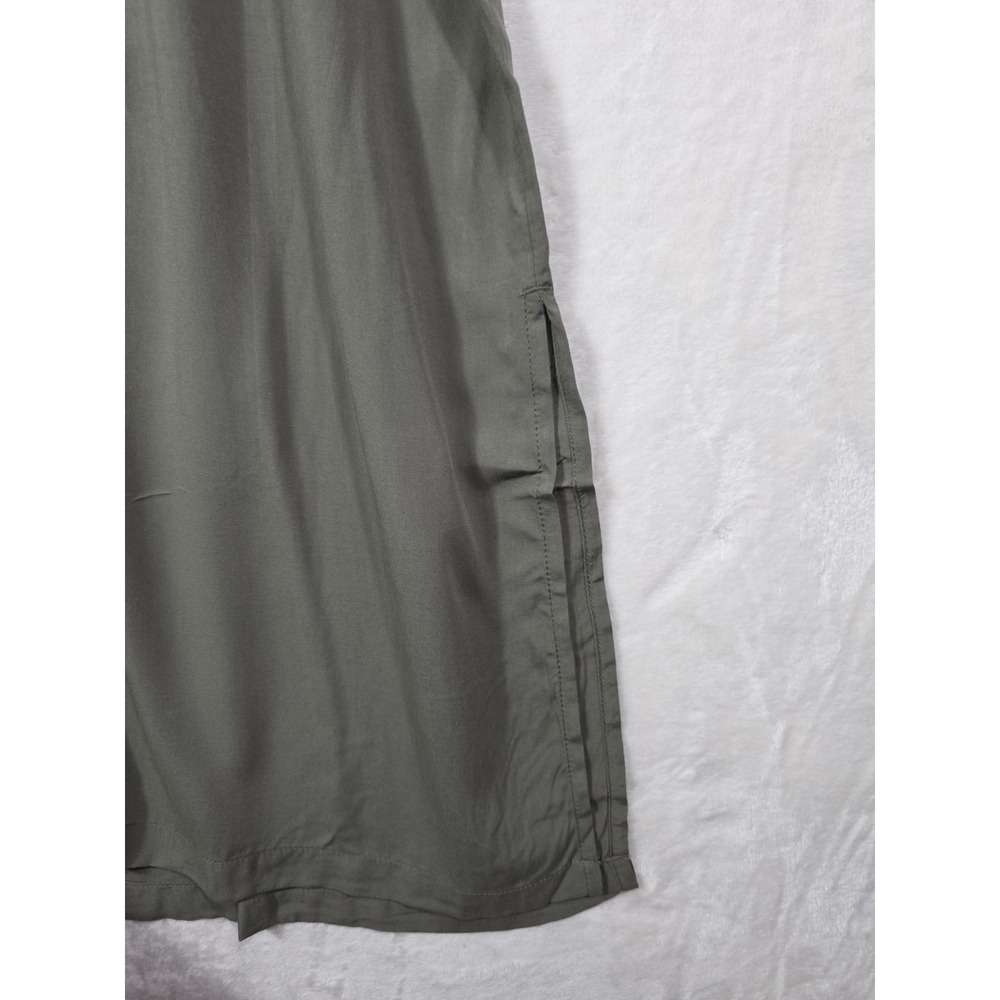 Esmara Shirt Dress Olive Green Button Front Tie Waist Long Sleeve NWT US 10 - Picture 8 of 11